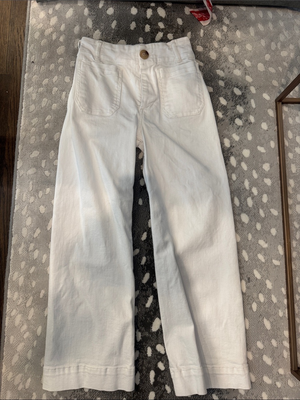 Anthropologie Off-White Wide-Leg Flare Jeans